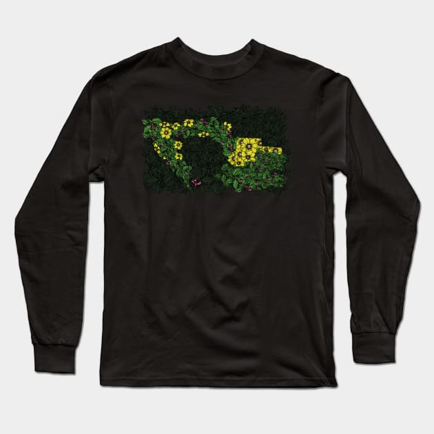 Excavator Flora Long Sleeve T-Shirt by damnoverload